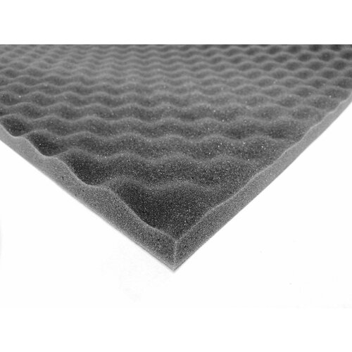 Акустический поролон Волна 25мм размеры 2000х1000х25мм цвет черный