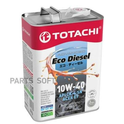 Масло моторное TOTACHI Eco Diesel 10W-40 6л TOTACHI / арт. E1306 - (1 шт)