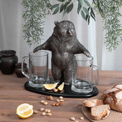 Набор пивных бокалов Барлей 670 мл 2 шт серебристый BOGACHO 16186₽