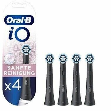 Насадки для электрической зубной щетки Oral-B iO Gentle Care Black (Sanfte Reinigung), 4 шт.