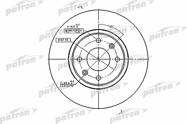 Тормозной диск Patron - фото №1
