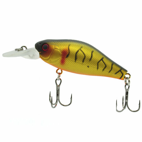 Воблер для рыбалки Mottomo DJ Crank 52F 8g, кренк плавающий для спиннинга, троллинга. Приманка на голавля Gold Tiger