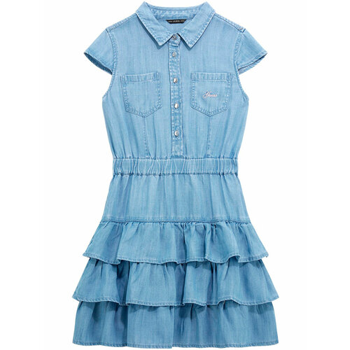 Платье GUESS, размер 152, голубой платье guess размер 8 лет голубой