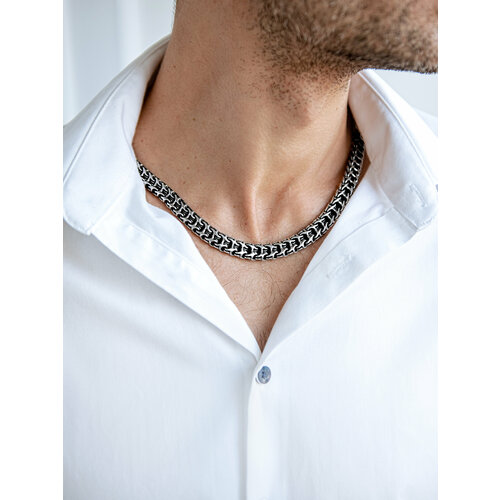 Цепь Vera Light, серебро, 925 проба, оксидирование, чернение, длина 55 см, средний вес 101 г, серебряный