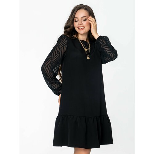 фото Платье with street, размер 50, черный