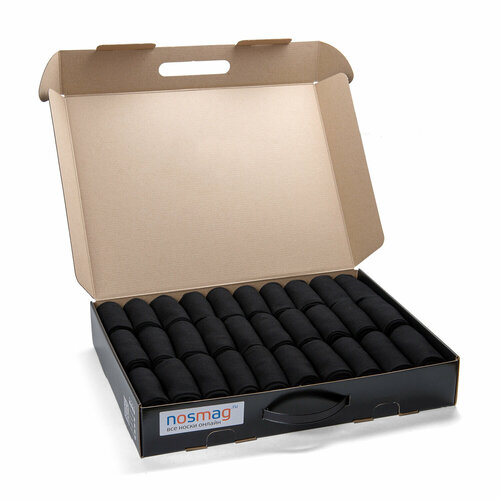 фото Носки челны текстиль, 30 пар, размер 29, черный