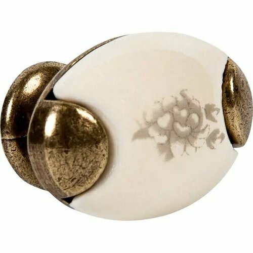 Ручка-кноб Kerron 34 мм металл с фарфором цвет бронза 1164₽