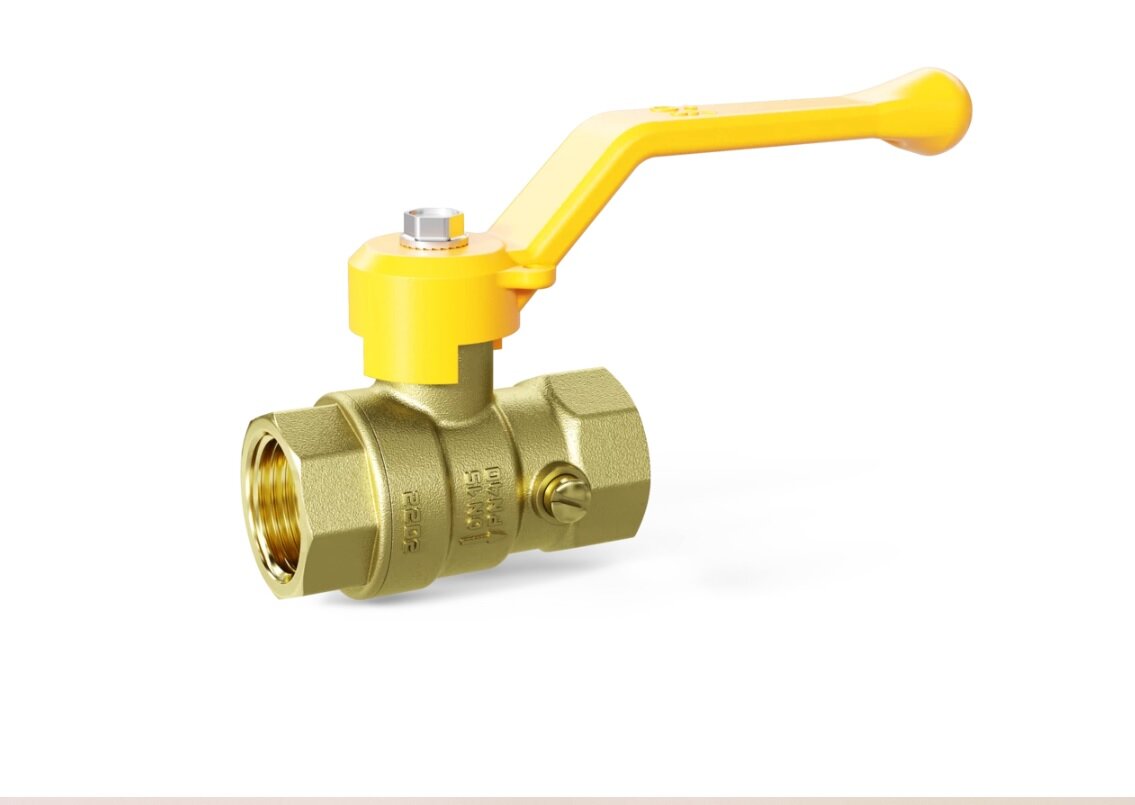 Кран шаровой латунный для манометра LD Pride 44.15. В-В. М. Р GAS Ду 15 Ру 16 рычаг. арт LD 44.351.15