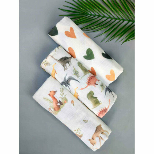 Муслиновая Dino 3 шт.