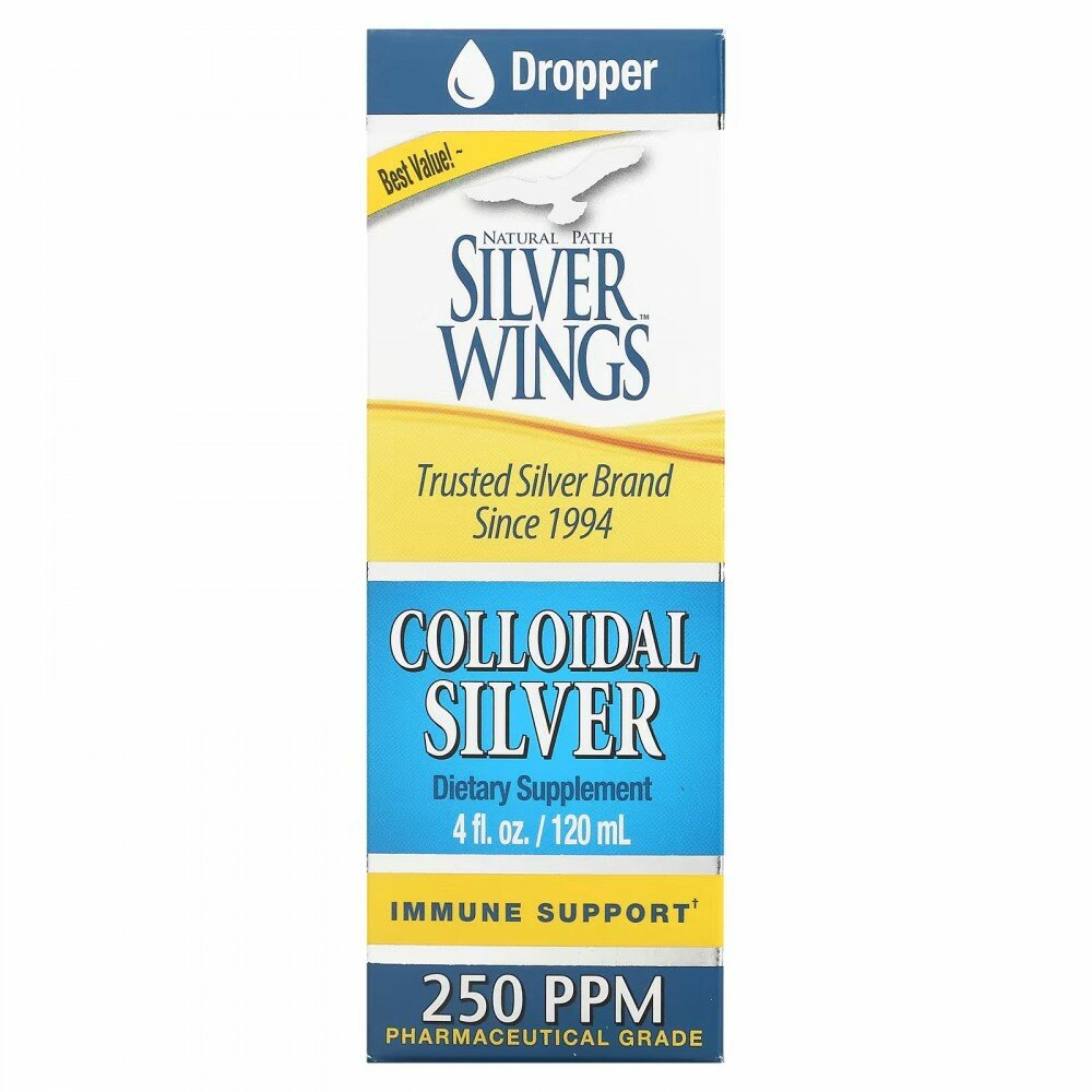 Natural Path Silver Wings, Коллоидное серебро, 250 частей на миллион, 120мл