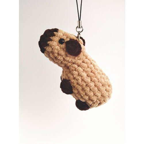 Капибара - мягкая игрушка-брелок 9 см