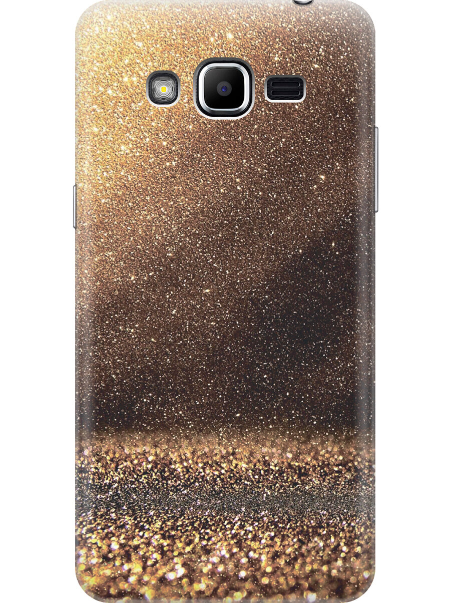 Силиконовый чехол на Samsung Galaxy J2 Prime, Самсунг Джей 2 Прайм с принтом "Золотая пыль"