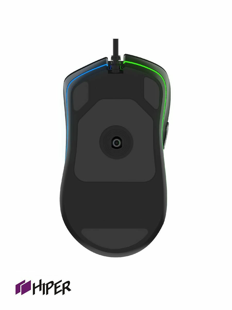 Мышь HIPER Cobra, игровая, оптическая, проводная, USB, черный [gmus-4000] - фото №7