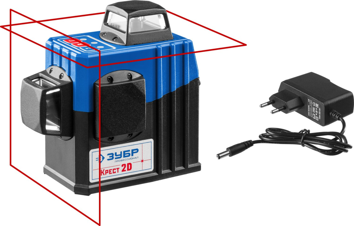 ЗУБР крест 2D, 20 - 70 м, лазерный нивелир, Профессионал (34907)