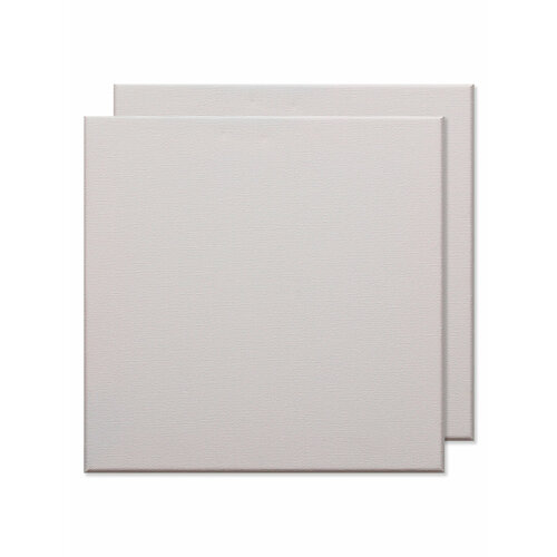 Набор холстов на подрамнике 20х20 РамКом - 2 шт, холст грунтованный хлопковый для рисования, для акрила