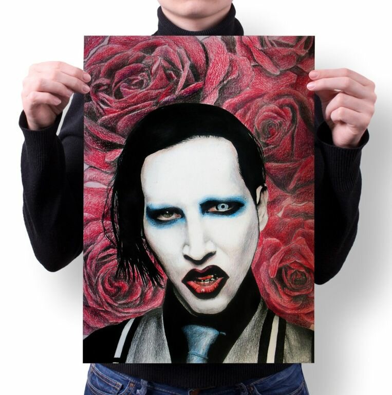 Плакат Marilyn Manson, Мэрилин Мэнсон №7, А4