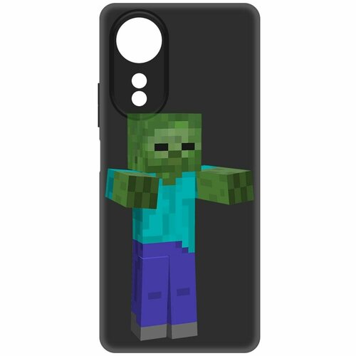 Чехол-накладка Krutoff Soft Case Minecraft-Гигант для Oppo A58 4G черный чехол накладка krutoff soft case minecraft свинка для oppo a58 4g черный