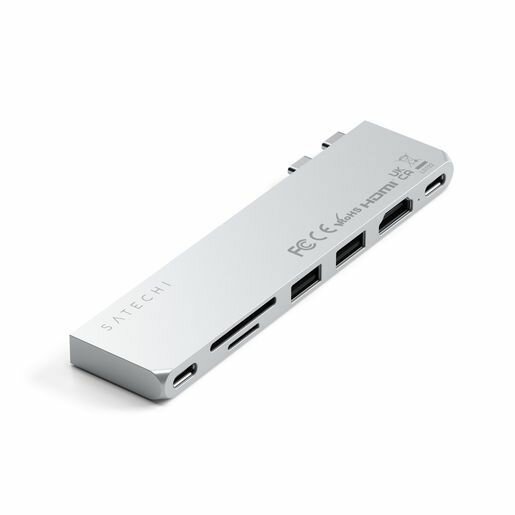 Адаптер Satechi USB-C Pro Hub Slim Adapter. Цвет: серебристый.