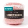 Фото #2 Пайетки для вязания пряжа Paillettes, цвет №046 розовый, 50гр/360м, 100% полиэстер. 2 мотка