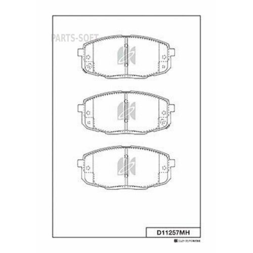 KASHIYAMA D11257MH Колодки тормозные, передние (с антискрипной пластиной)