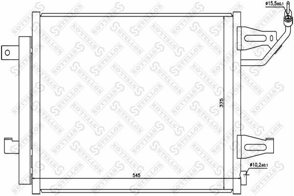 Радиатор кондиционера 1045223SX stellox 1шт