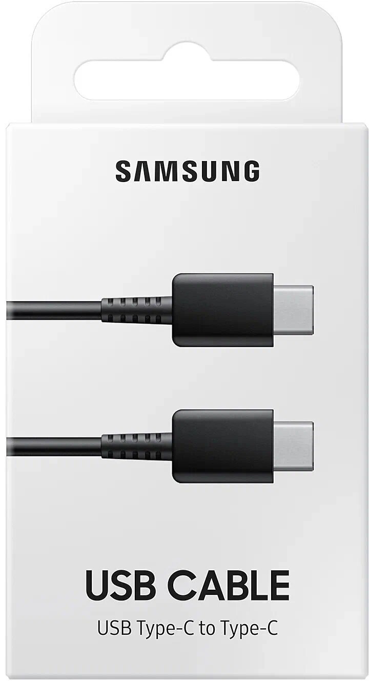 Зарядное устройство Samsung Cable USB-C на USB-C, 5А, 1м, черный