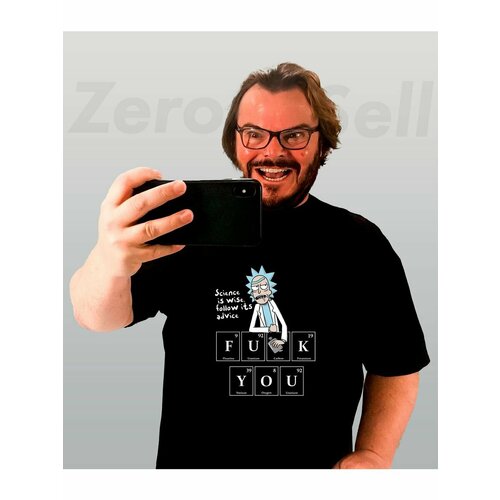 фото Футболка рик и морти rick and morty, размер 6xl, черный zerosell