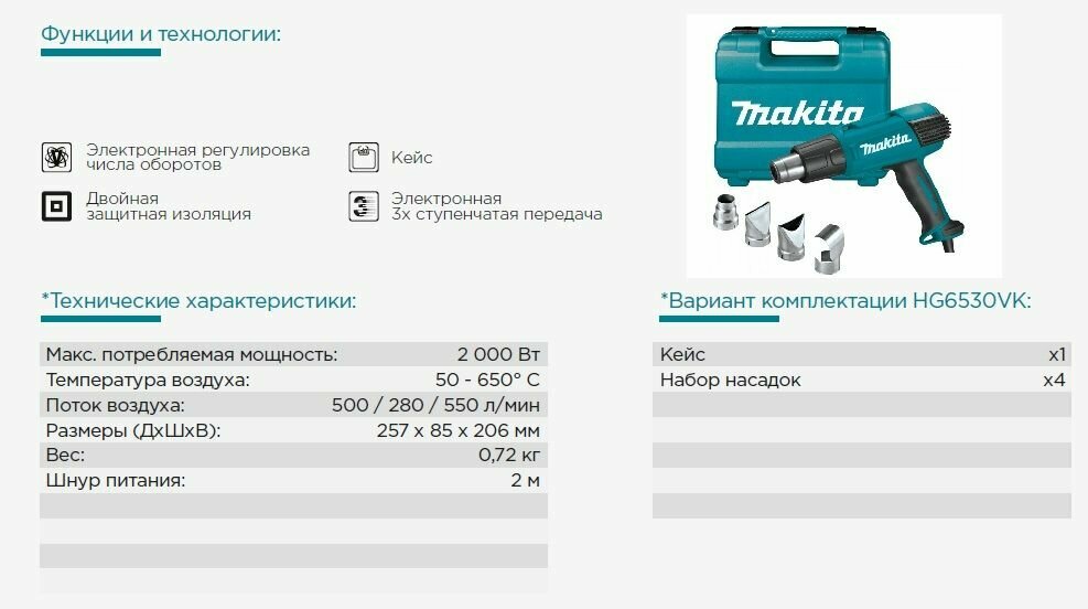 Технический фен Makita - фото №19