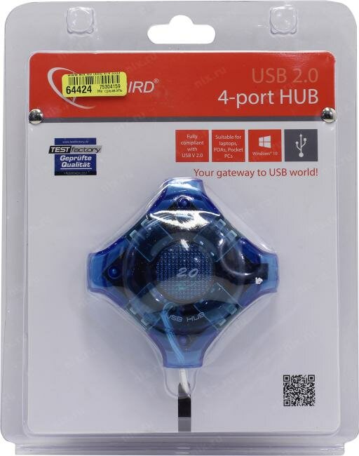 Концентратор USB GEMBIRD UHB-C224 4 порта - фото №20