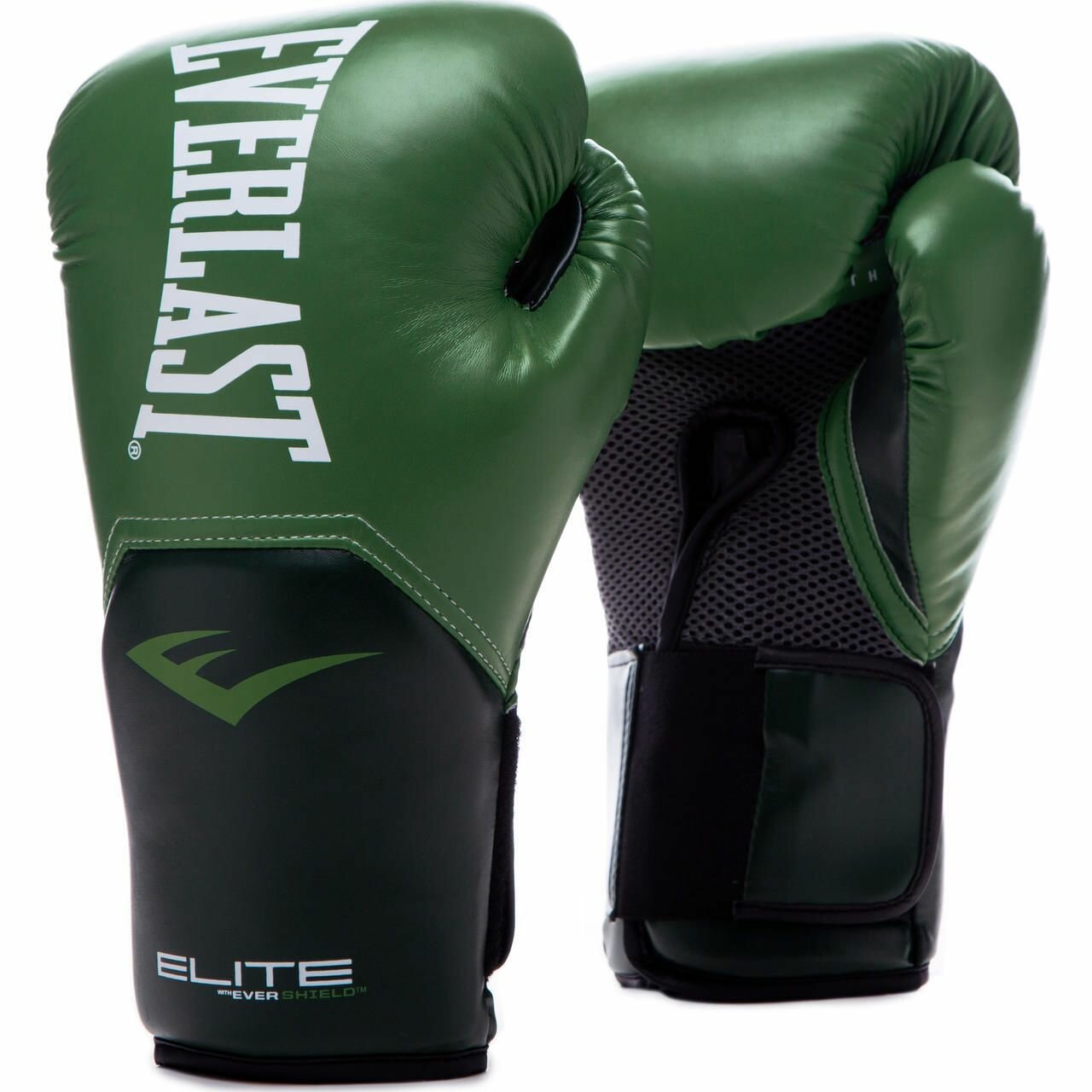 Боксерские перчатки Everlast Elite ProStyle, тренировочные, зеленый, вес 8 унций