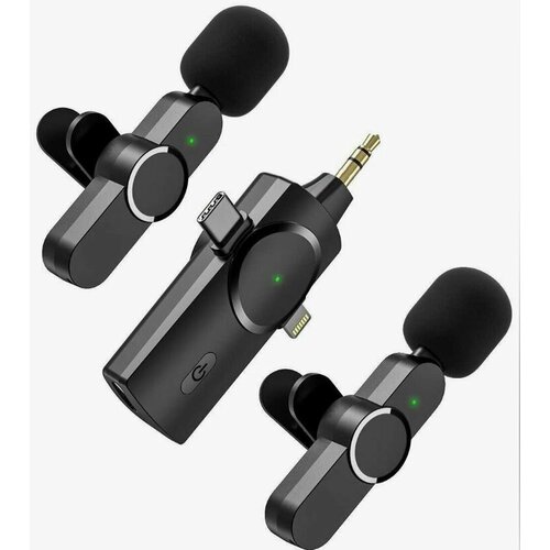 Петличные микрофоны, беспроводные, 2 штуки с адаптером для смартфона петличные микрофоны synco lav s6p