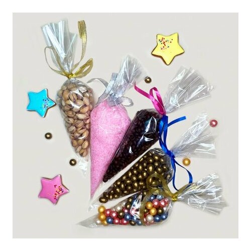 Пакет-Конус бопп 13см(+0см)*25см, 30мкм , 100 шт./уп.