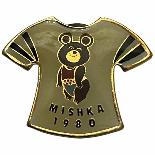 Знак Футболка Олимпиада-80. Mishka Югославия 1980 г. знак олимпиада 80 ссср 1980 г