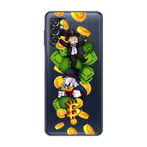 Силиконовый чехол на Samsung Galaxy M52 / Самсунг Галакси М52 Scrooge McDuck and Monopoly, прозрачный силиконовый чехол взгляд черной кошки на samsung galaxy m52 самсунг галакси м52