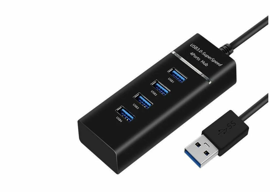 USB Hub 4USB разветвитель USB 3.0 черный