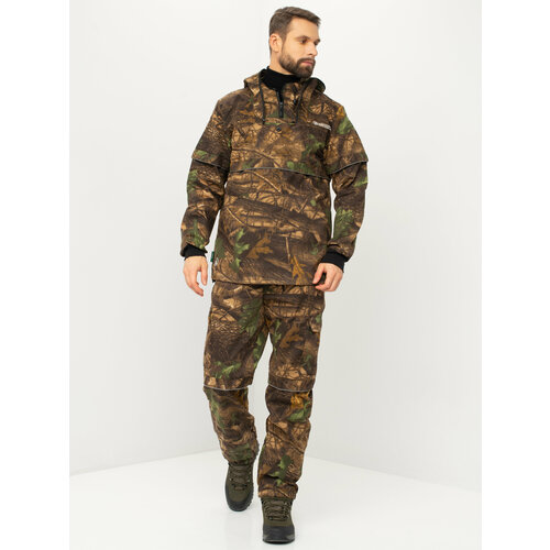 Костюм летний мужской Huntsman Антигнус-Люкс противоэнцефалитный, антимоскитный, ткань твил пич, цвет светлый лес (р.44-46/182-188)