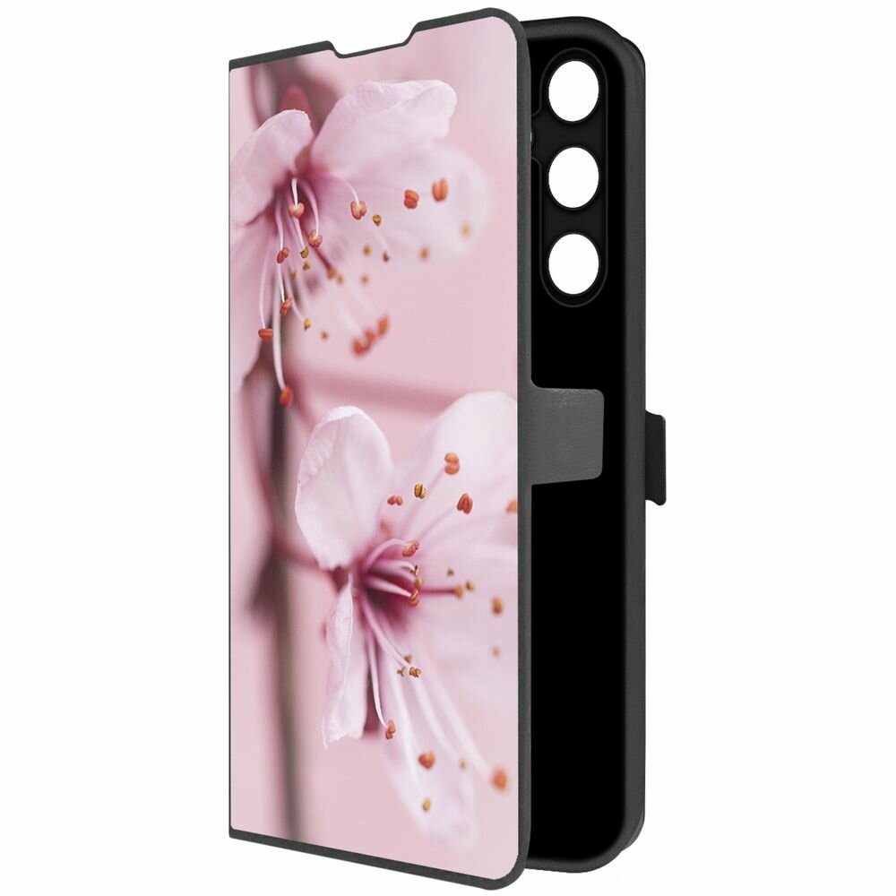 Чехол-книжка Krutoff Eco Book для Samsung Galaxy A55 5G (A556) Весна (черный)