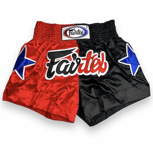 Шорты Fairtex, размер XL, черный, красный