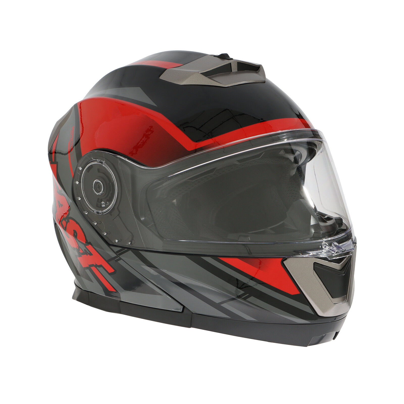 Шлем модуляр с двумя визорами размер M модель - BLD-160E черно-красный 9845784