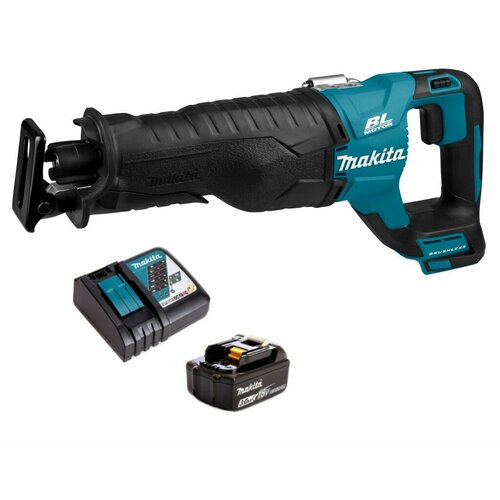 Аккумуляторная сабельная пила Makita DJR187RF1 (18V, 1x3Ah, з/у, Li-Ion) аккумуляторная сабельная пила makita djr187rte 18v 2x5ah з у li ion