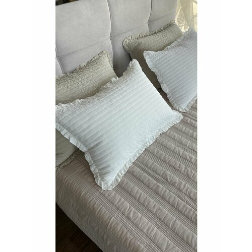 Наволочка из вареного хлопка белая, 50х70 см