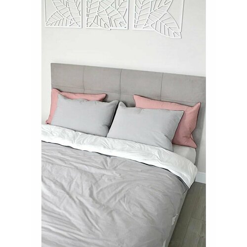 Наволочка из вареного хлопка серая 50х70 см 2139₽