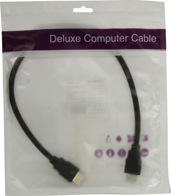 Кабель HDMI Exegate EX287728RUS 19M/19M, 0,5м, v2.0, 4K UHD, Ethernet, позолоченные контакты - фото №6