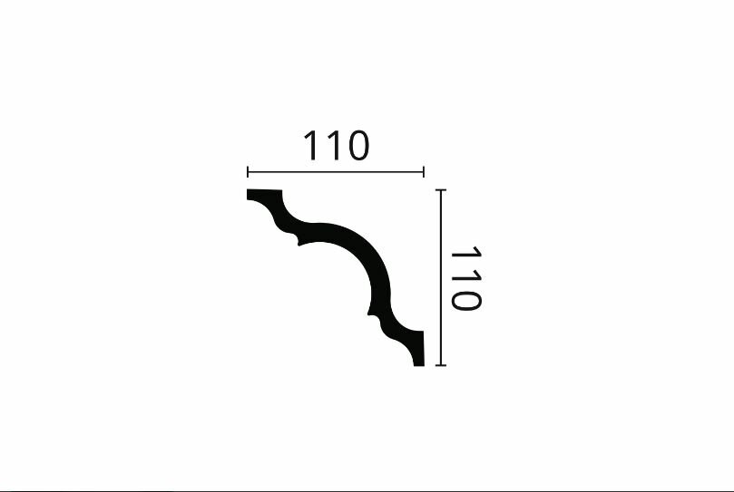 Карниз из полистирола NMC A (110*110*2000мм)