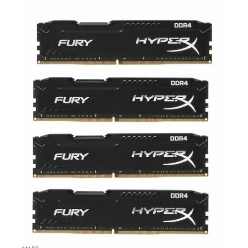 Оперативная память Kingston HyperX FURY Black Series 64 ГБ 4x16GB 2933MHz hx429c17fbk464 1758000₽