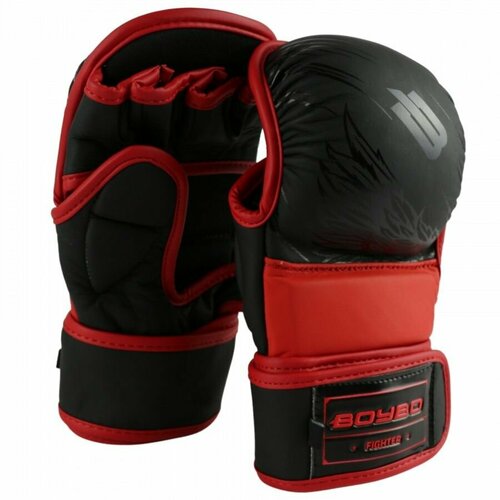 Перчатки ММА для смешанных единоборств, без пальцев, тренировочные тренировочные BoyBo Wings - Черный/Красный (XL) перчатки без пальцев для мужчин мма смешанных единоборств бокса боксерские тренировочные спортивные