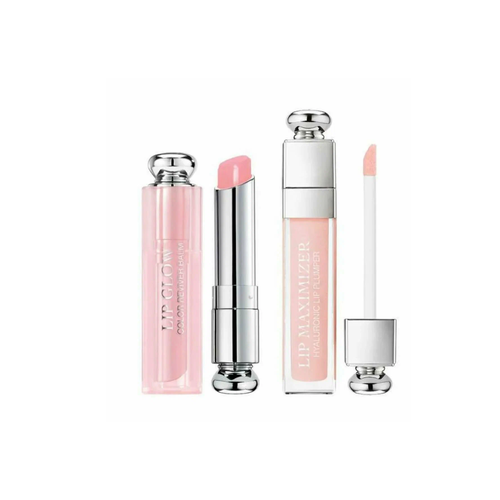 бальзам для губ dior addict lip glow 3 2 гр Набор Dior Addict Lip Maximizer & Lip Glow 001 Pink