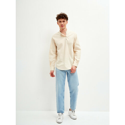 фото Рубашка qблик, размер l, экрю, белый