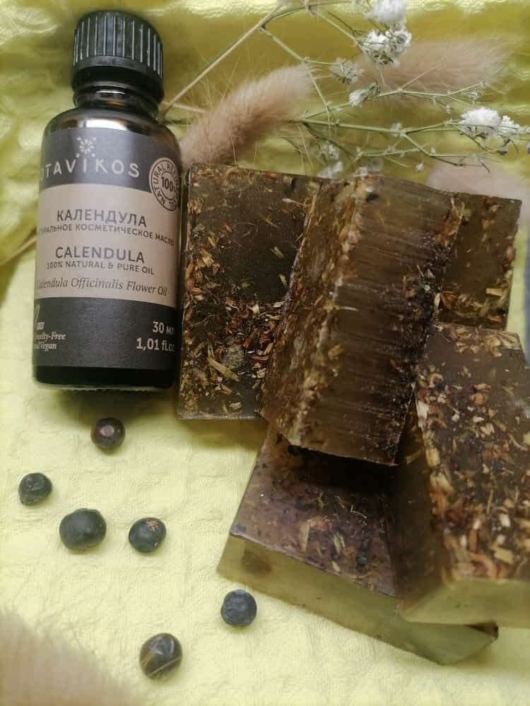 фото Мыло скраб с календулой