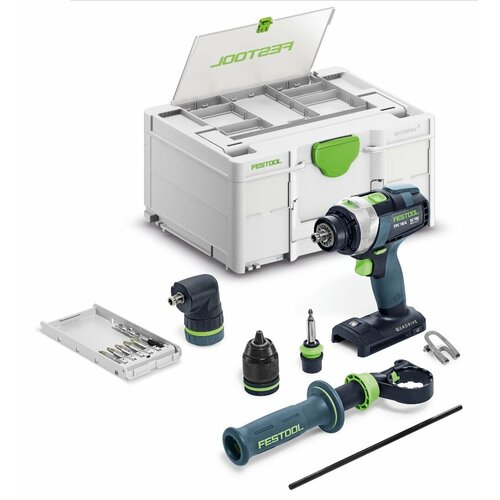 Аккумуляторная ударная дрель-шуруповёрт Festool QUADRIVE TPC 184 I-Basic-Set 10176400₽